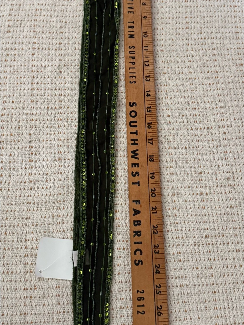 Vintage Y2K Beaded Green Organza Versatile Jewel Wrap NWTp